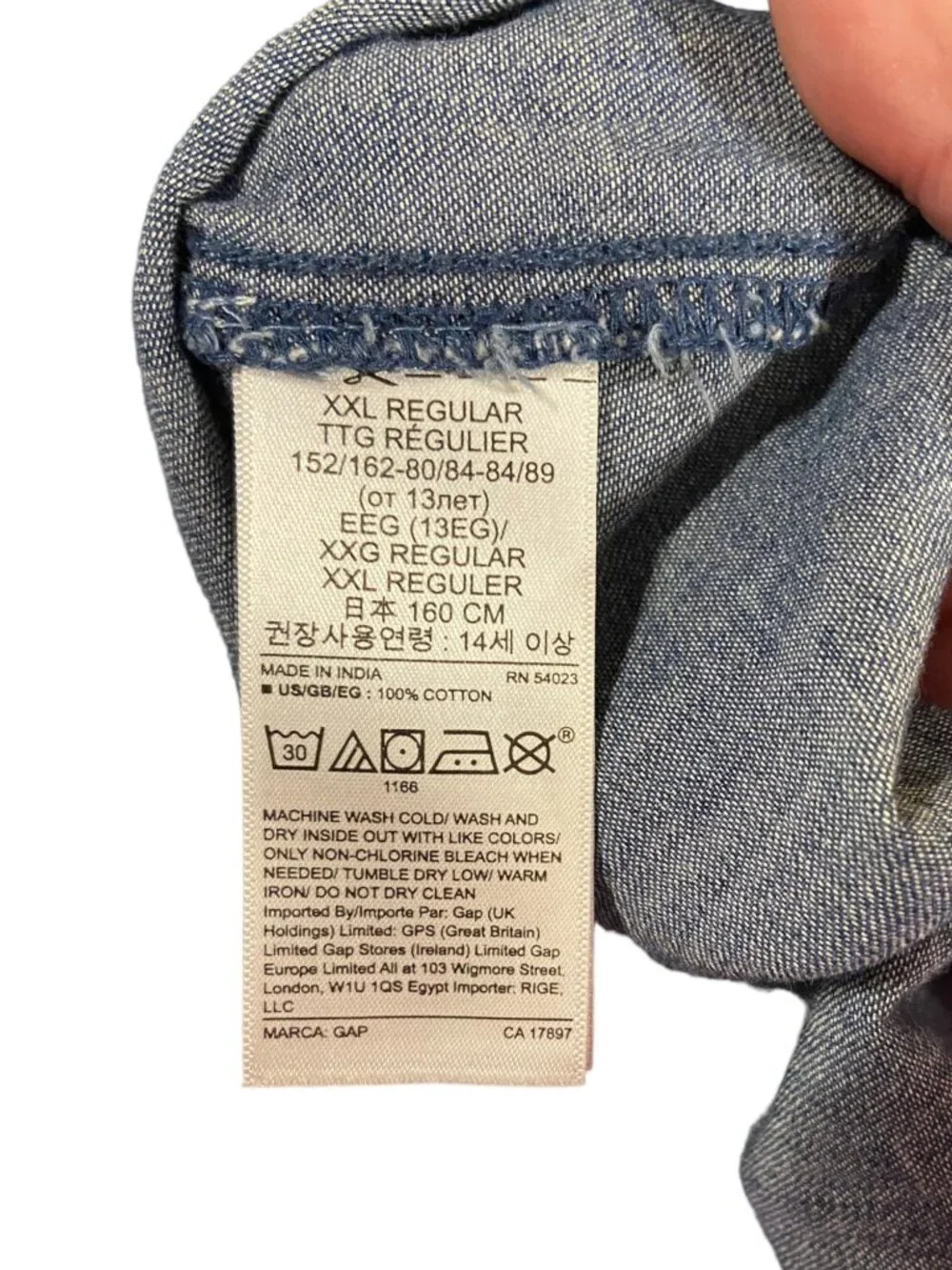 Gap Denim Dress Blue Size XXL